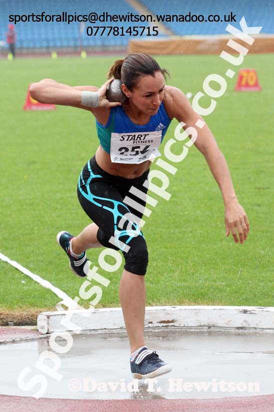 Senior womens shot putt, Northern Championships, Sport City, Manchester. Photo: David T. Hewitson/Sports for All Pics